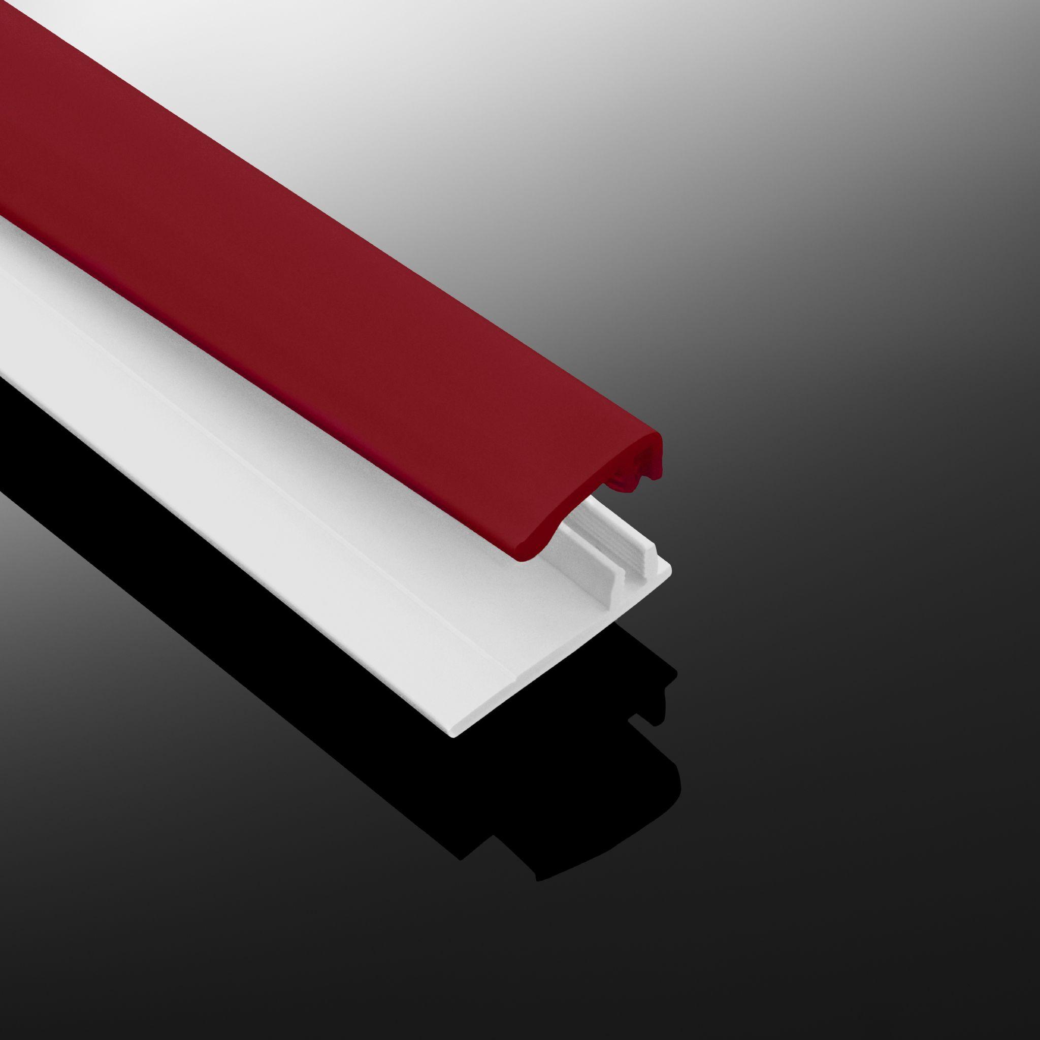 Ruby Red Gloss Wall Cladding Two Part Capping Strip