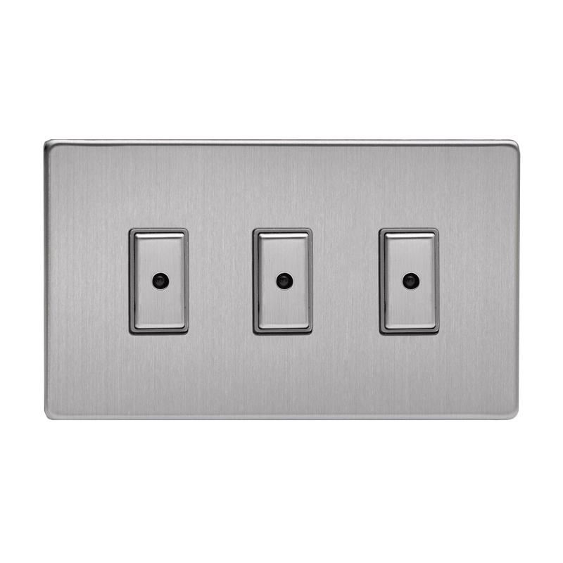 Varilight 3G Multi Point Touch Dimmer Switch Brushed Steel