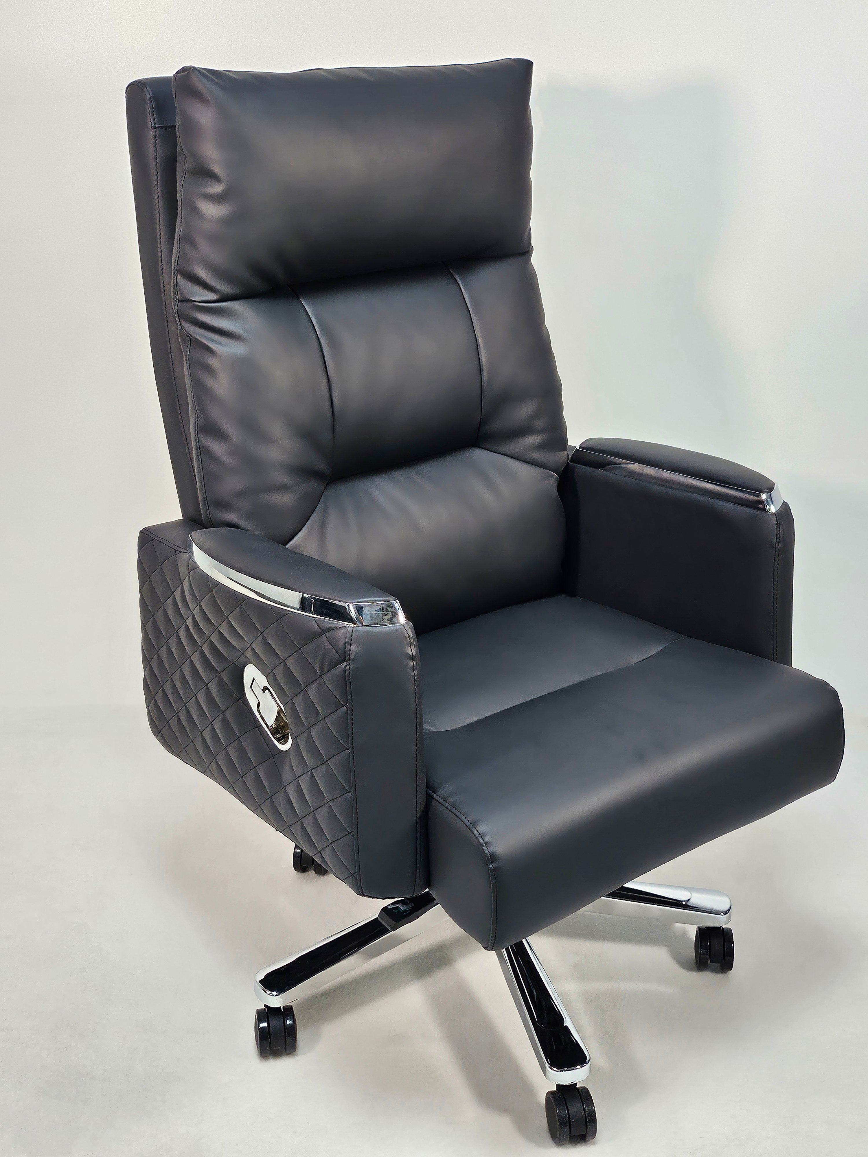 Specialising In Modern Reclining Black Leather High Back Executive Office Chair - HB-306A North Yourkshire