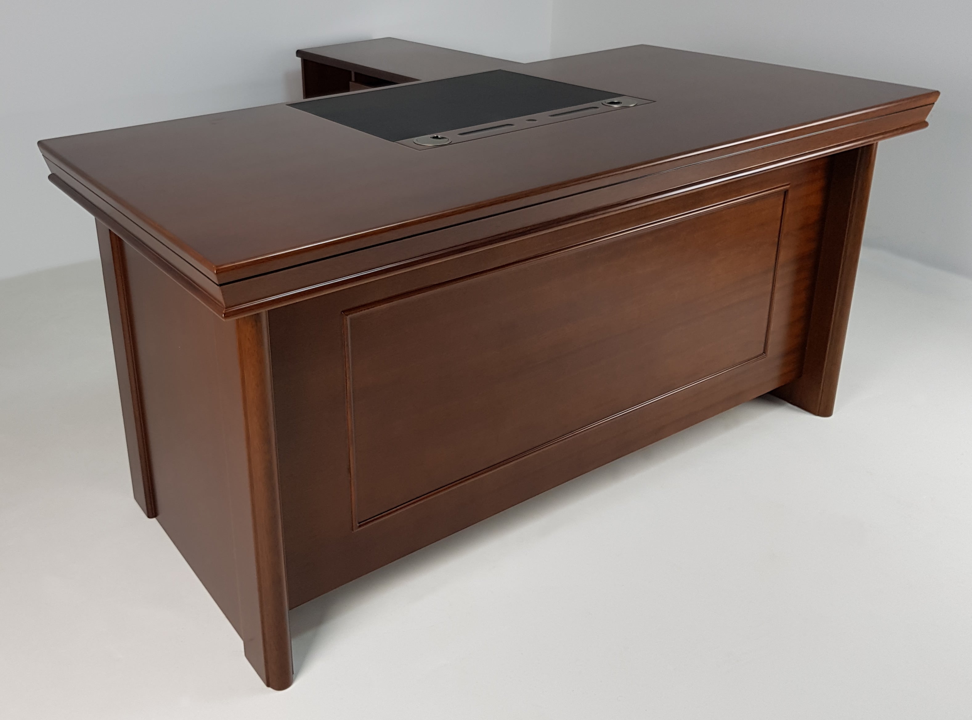 Light Walnut Real Wood Veneer Executive Office Desk -1830-WNT UK