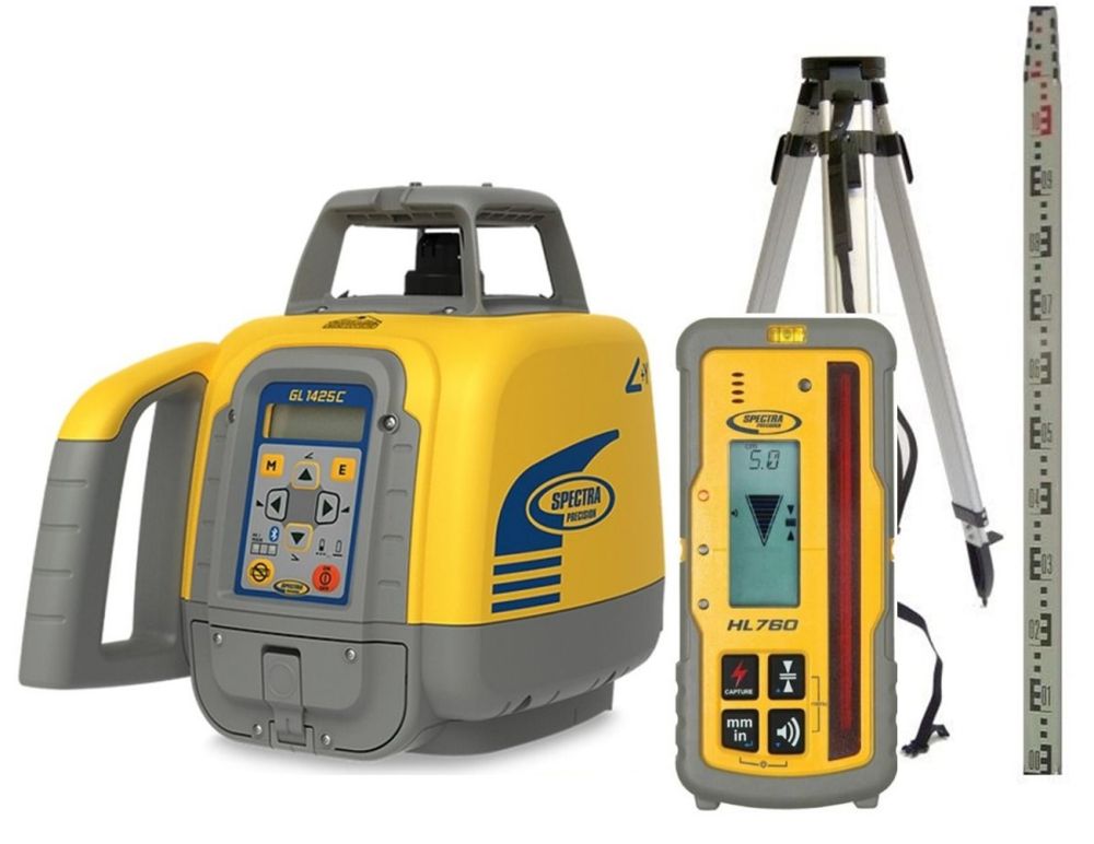 UK Suppliers of GL1425C Dual Grade Laser Level Kit with FREE tripod & Staff