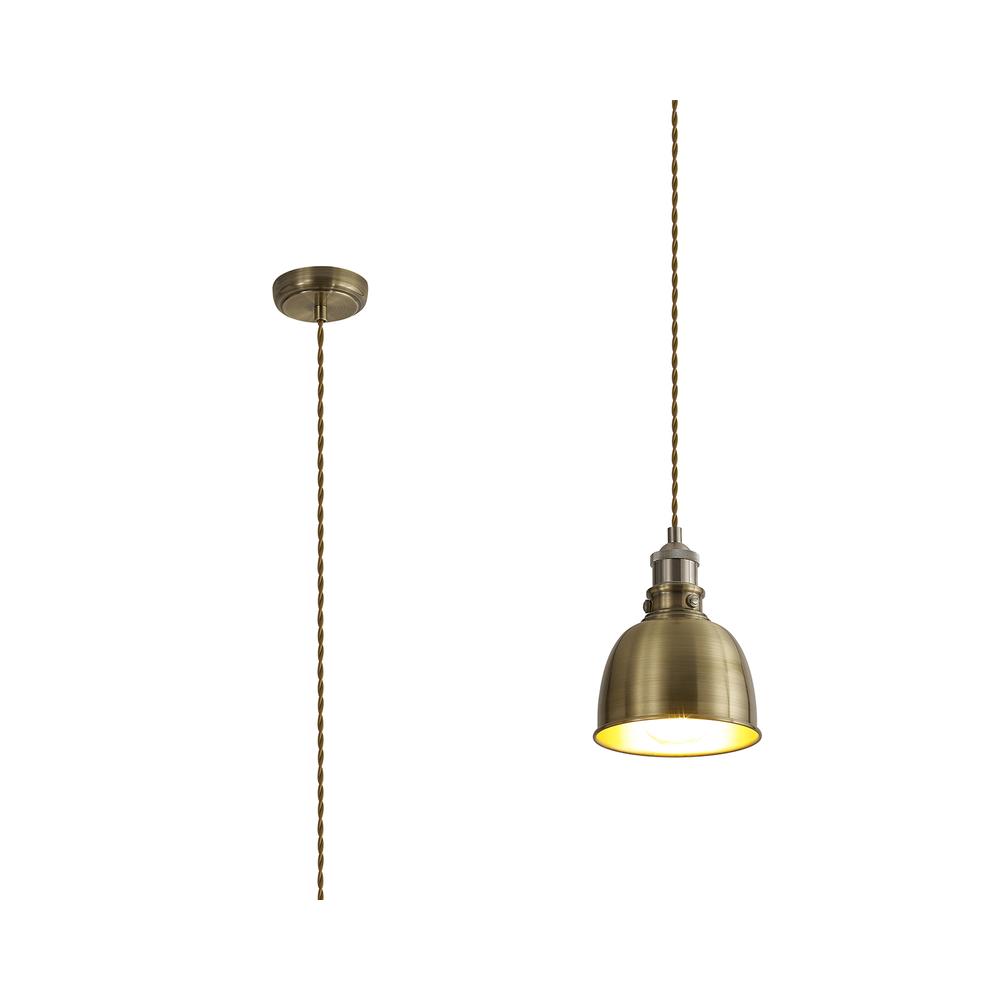 Luxuria Solstice 16cm Small Pendant Light E27 Satin Nickel / Antique Brass / Gold