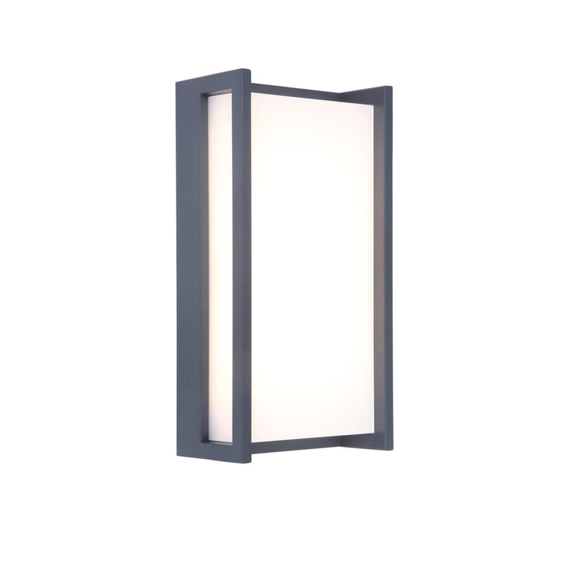 Lutec Qubo Wall Light Dark Grey Integrated LED IP54