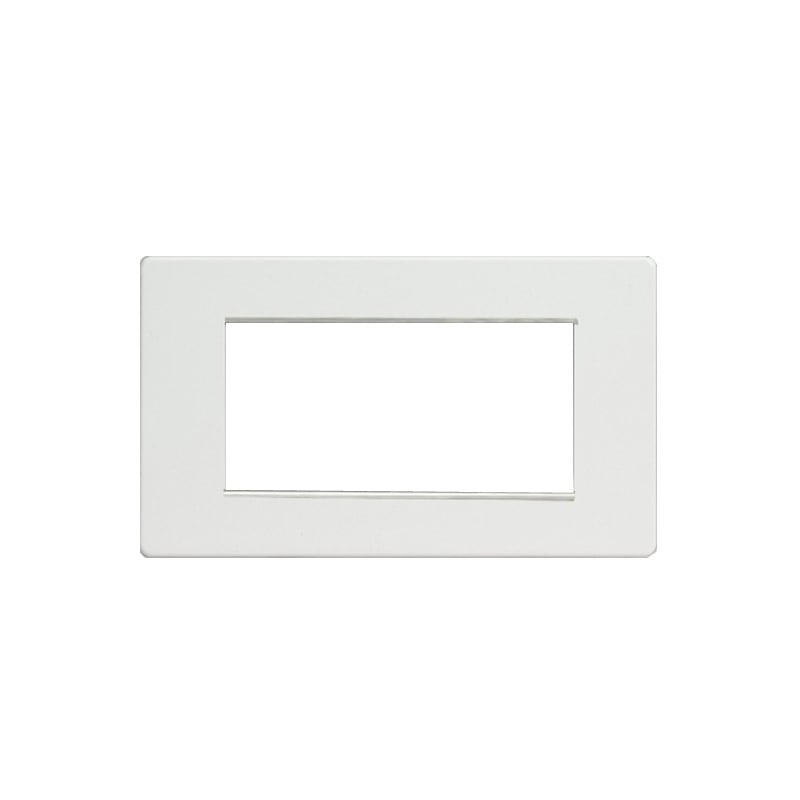 Varilight Screw Less Premium White Twin Plate (4 Grid Spaces)