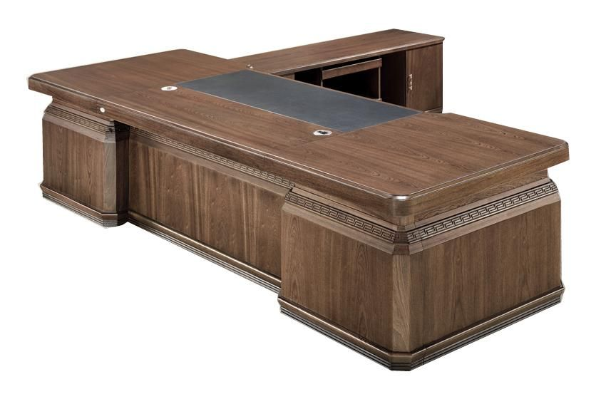 Substantial Traditional Executive Office Desk with Pedestal and Return - 2400mm to 3200mm - K4J261 UK