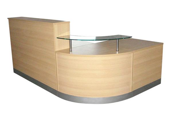 Reception Desk Counter - Light Oak UK