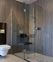 Open Top Saloon Frameless Shower Enclosure (69DS)