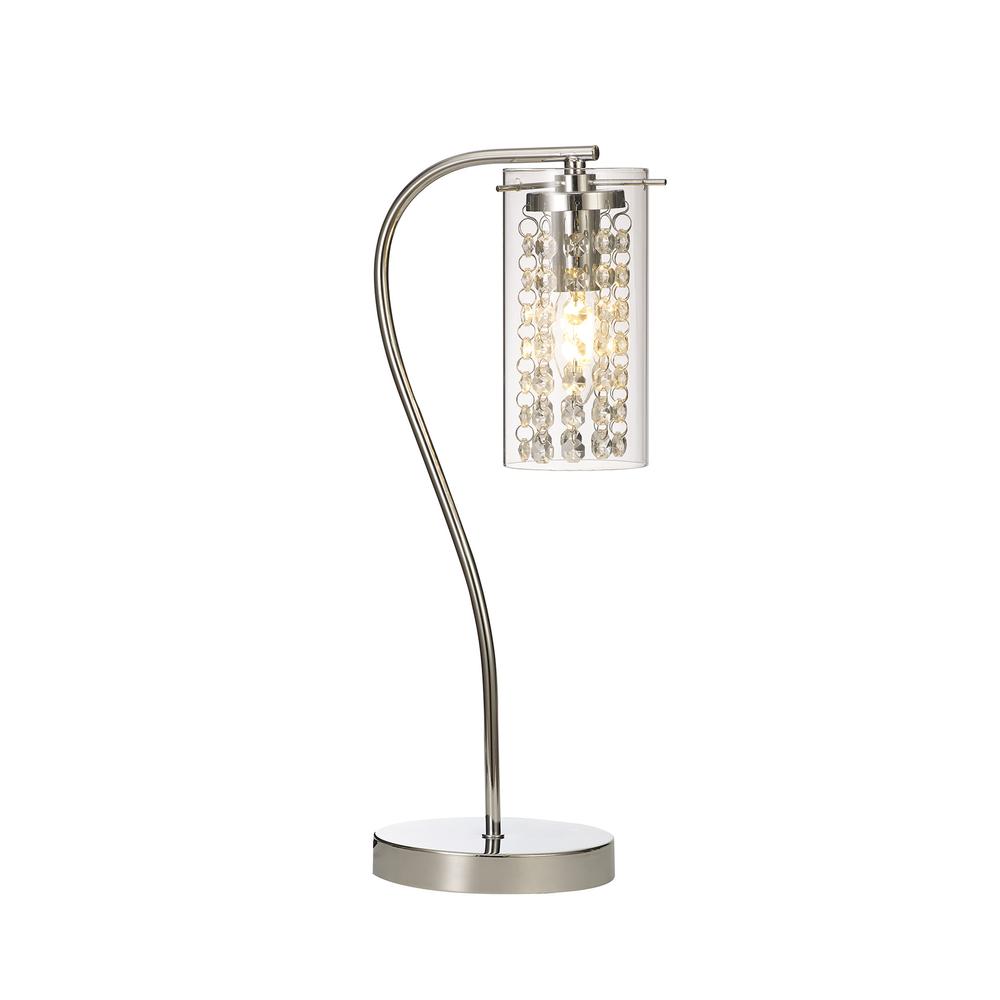 Luxuria Luxora Table Lamp Switched 1xE14 Polished Chrome / Crystal / Glass