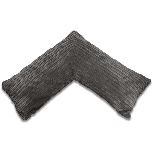 Dark Grey chunky cord V pillow support/pregnancy cushion.