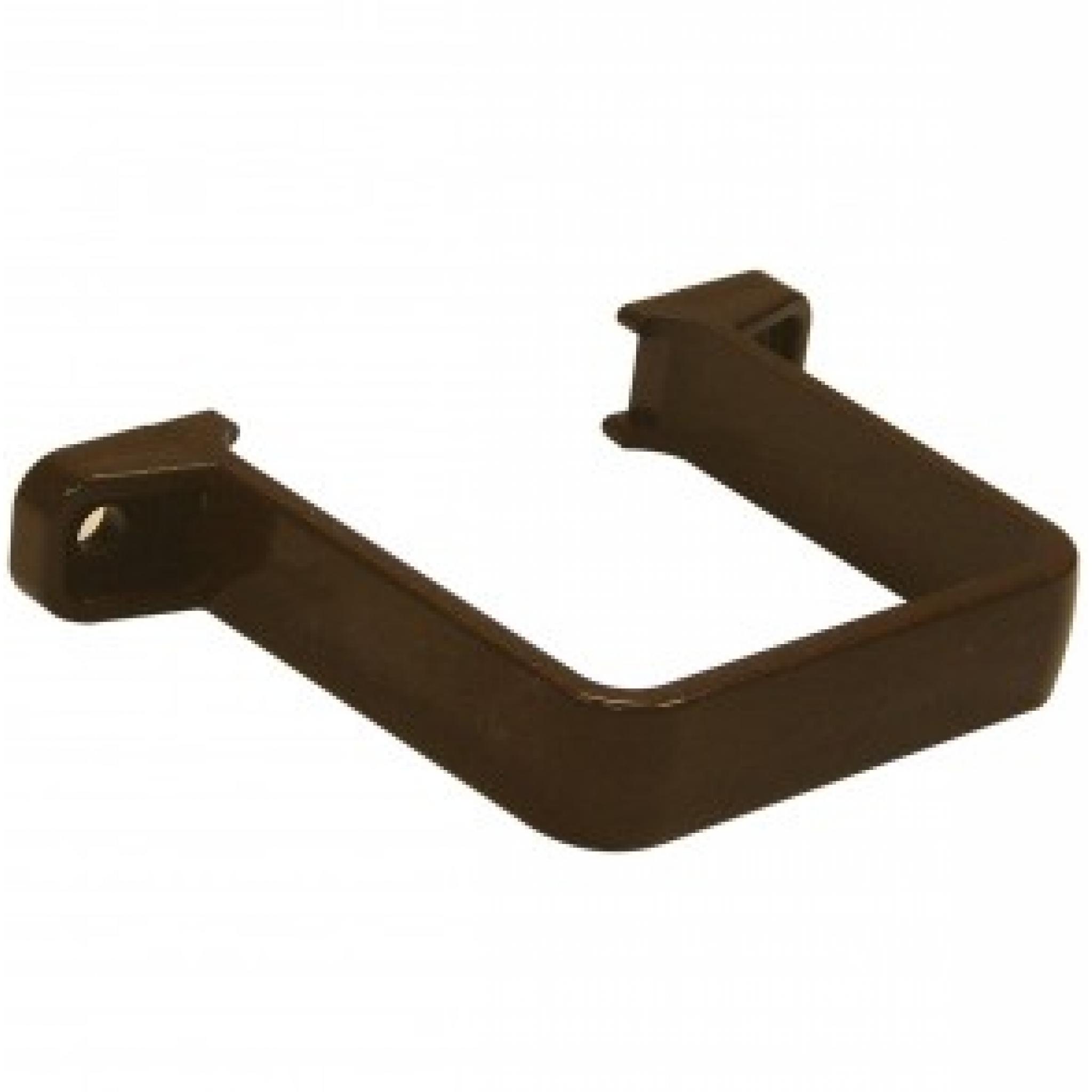 Brown Square Down Pipe Clip Flush To Wall