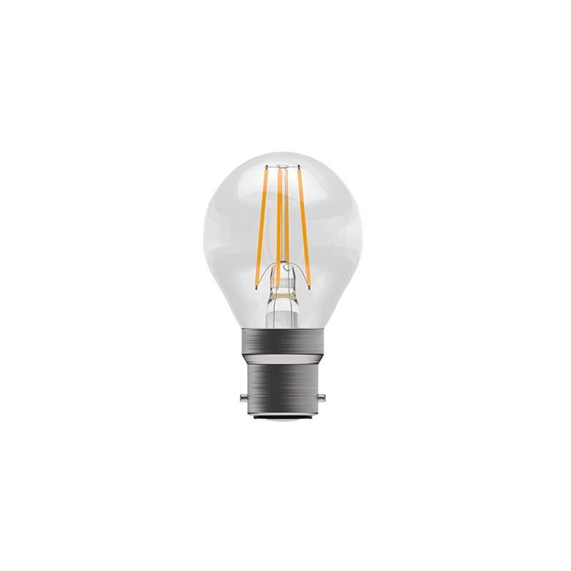 Bell Dimmable Round Clear LED Filament Bulb B22 4000K 3.3W