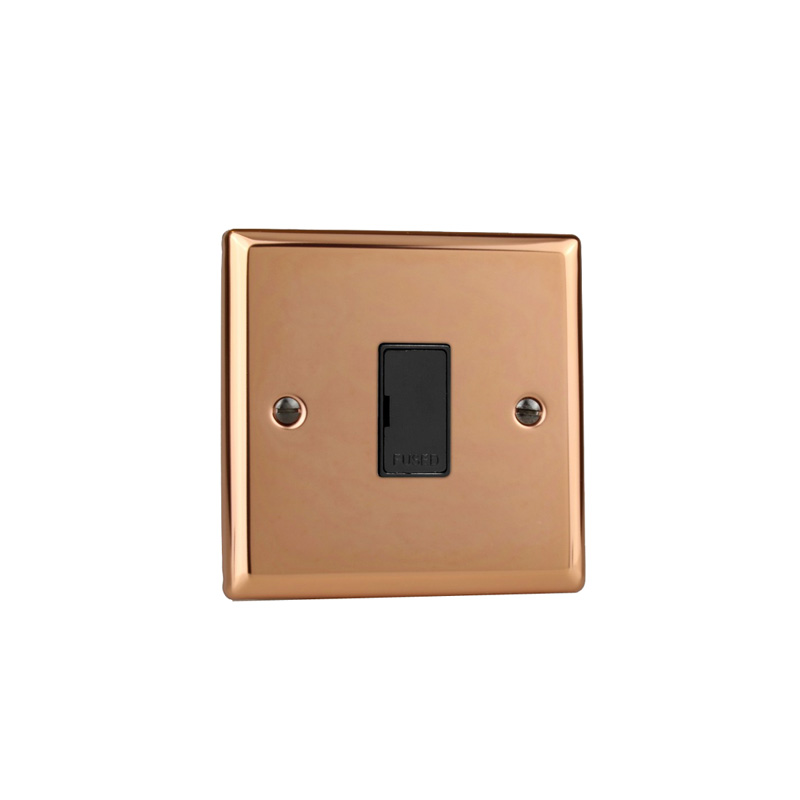 Varilight Urban 13A Unswitched Fused Spur Polished Copper (Standard Plate)