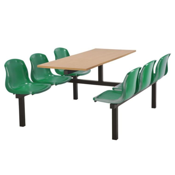 CU90 - 6-Seater Harvey Canteen Unit - 2 Way Access, Green, Beech