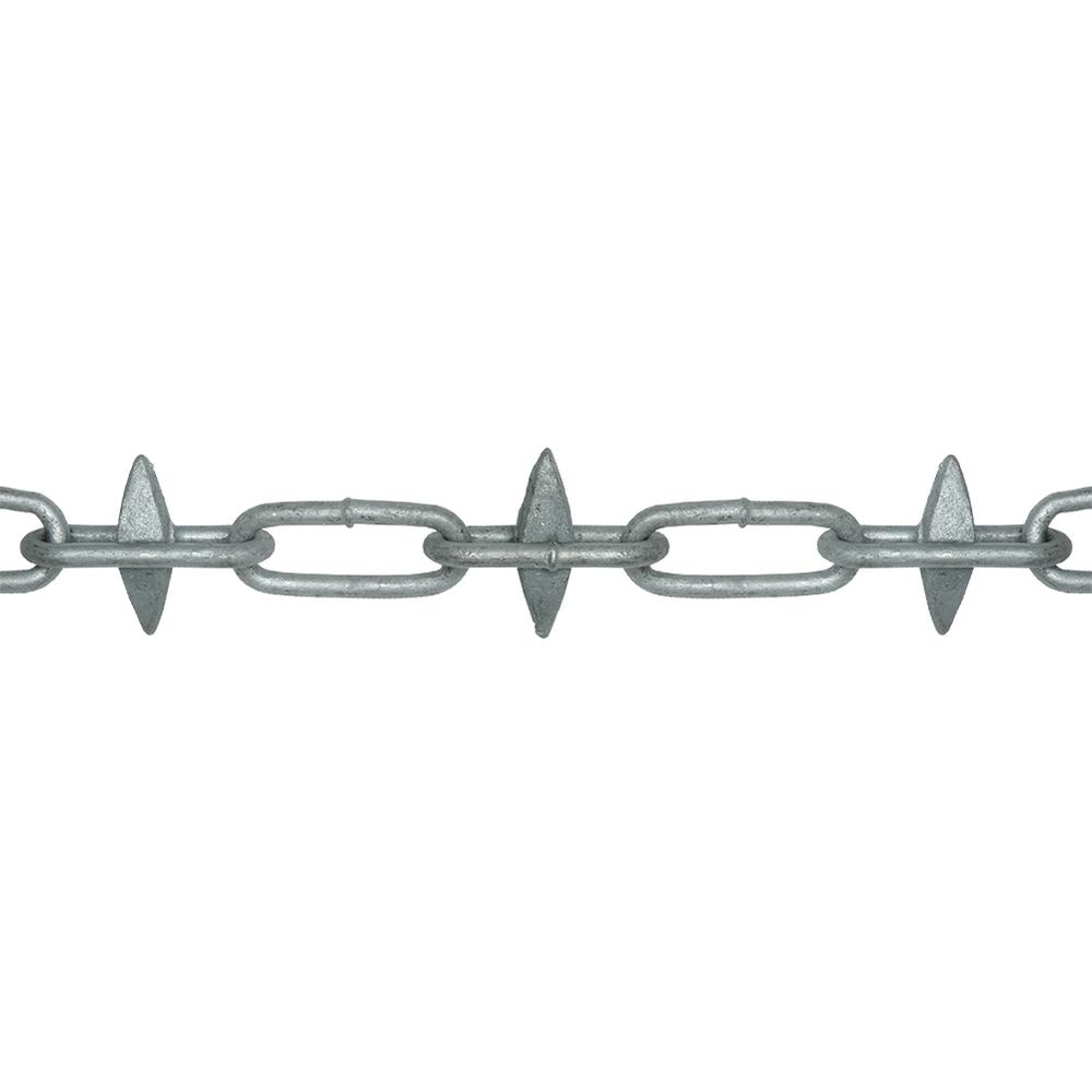 6mm Galv Spiked Alt Link Chain Per Metre