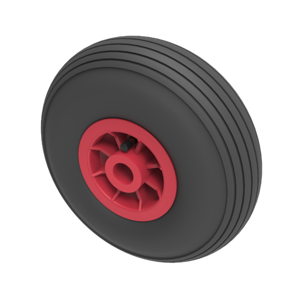 Pneumatic 260mm Plain Bearing Wheel 120kg Load