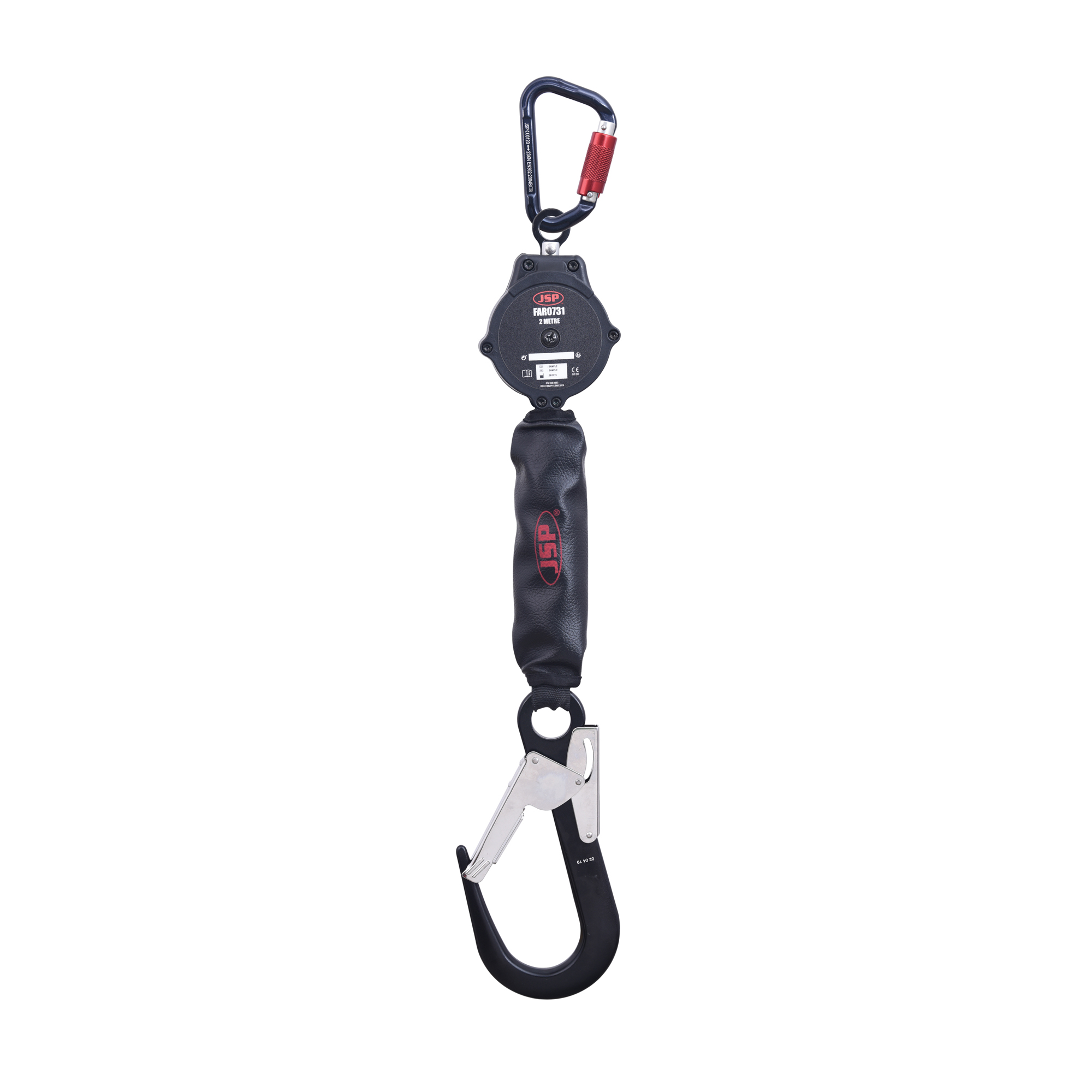 2m Lightweight Retractable Fall Limiter with Scaffold Hook