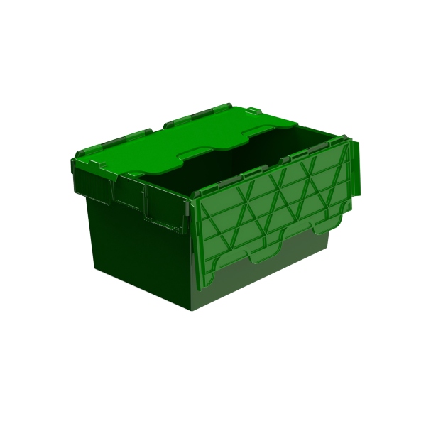Attached Lid Container 54 Litre - Green