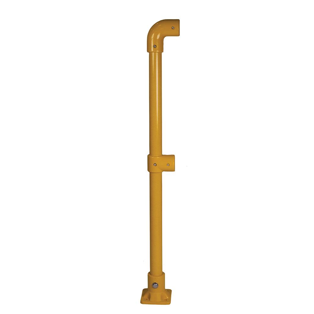 Yellow GRP End Post - 50mm Diameter1100mm Finished Handrail Height