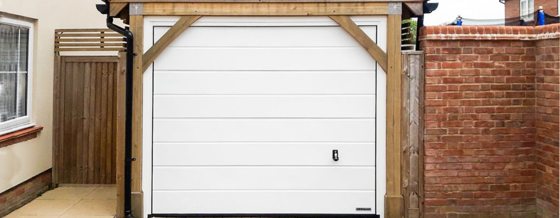 Hormann LTE42 M-Ribbed Sectional Garage Door in White