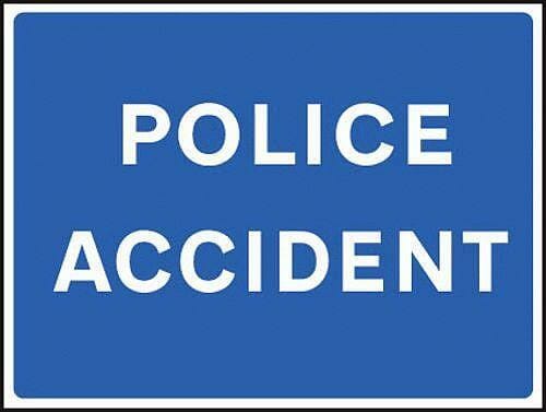 Police accident fold up 900x600mm sign