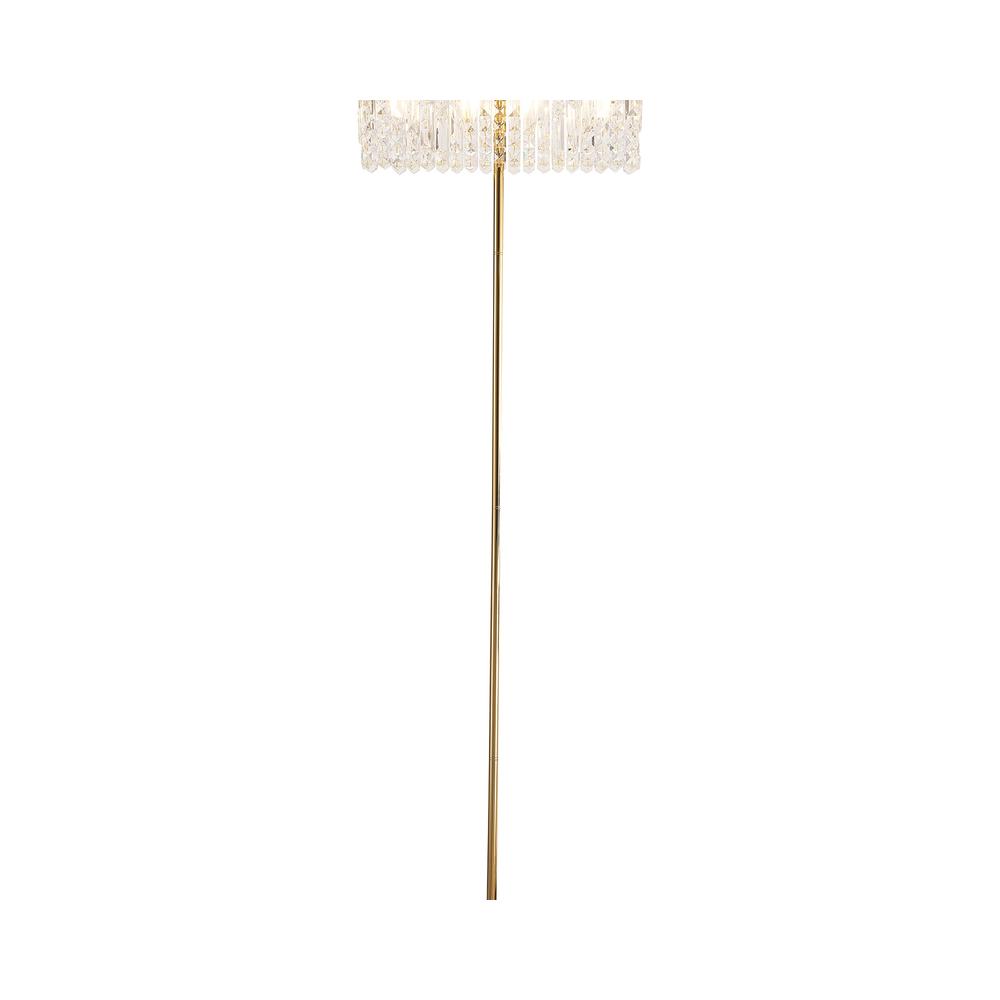 Luxuria Illumia 50x15cm Rectangular Floor Lamp 4 Light E14 Gold / Crystal