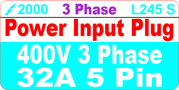 L245 S 3 Phase Input Plug 32A 5 Pin Label (100)
[L245 S]