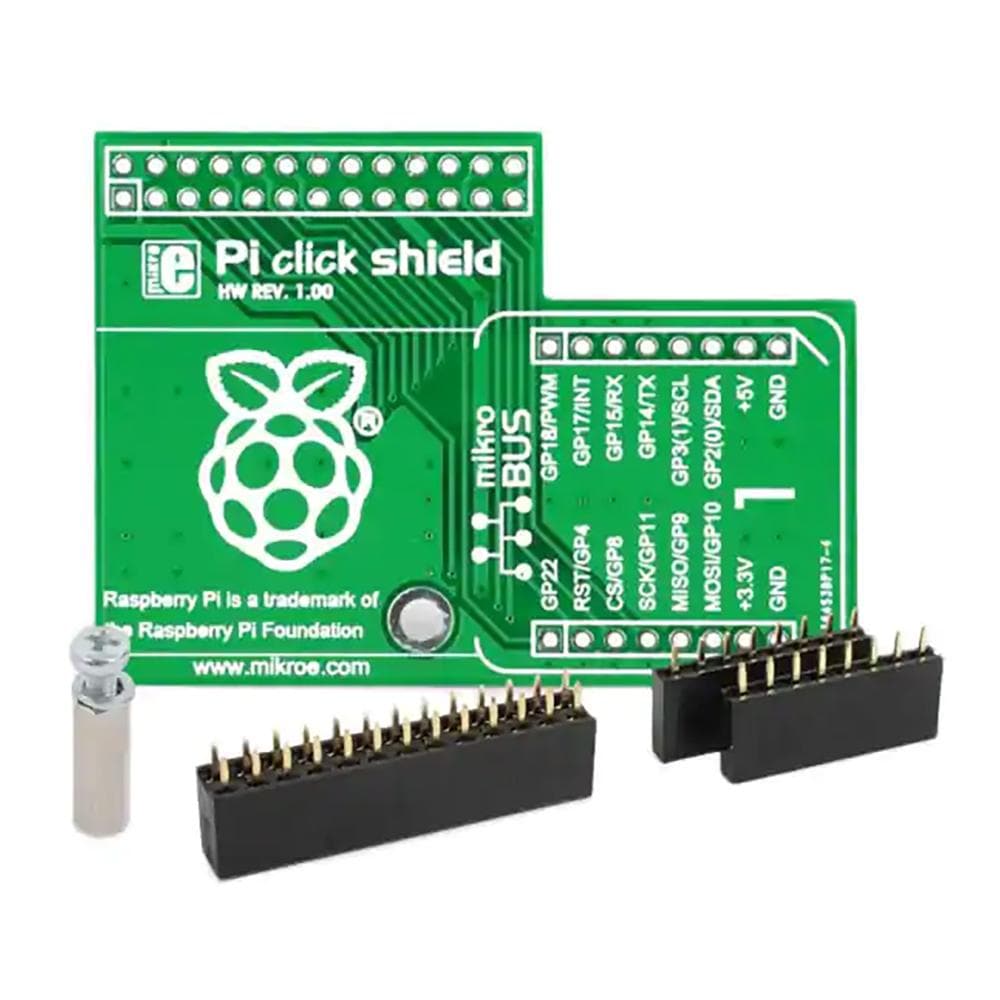 Raspberry Pi Click Board Shield - connectors unsoldered