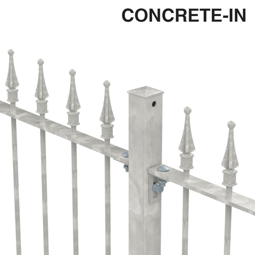 Forest Railhead Panel 1200mm12mm Bars - Concrete In - Galvanised