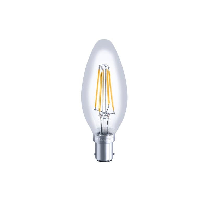 Integral Omni Filament Candle LED Lamp B15 Dimmable 2700K