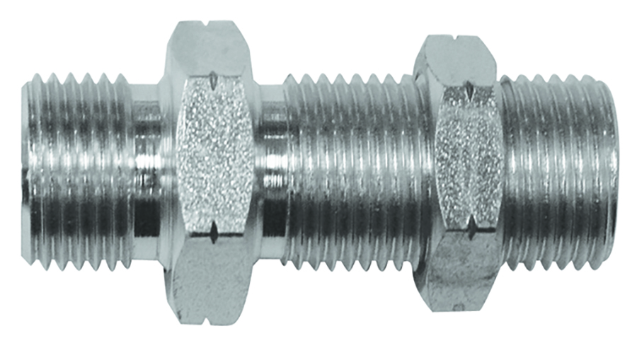 BURNETT & HILLMAN Metric 60&#176; Cone Bulkhead Adaptor 1.5mm Pitch complete with Locknut