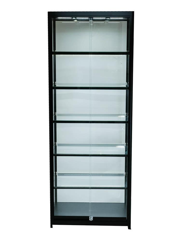 Glass Cabinet 750X400X1980mm 5 Shelves Led Strip Lighting Code 99955