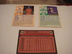 Baseball 1989 New York Yankees Guidry Henderson Allen Score & Topps Series Cards