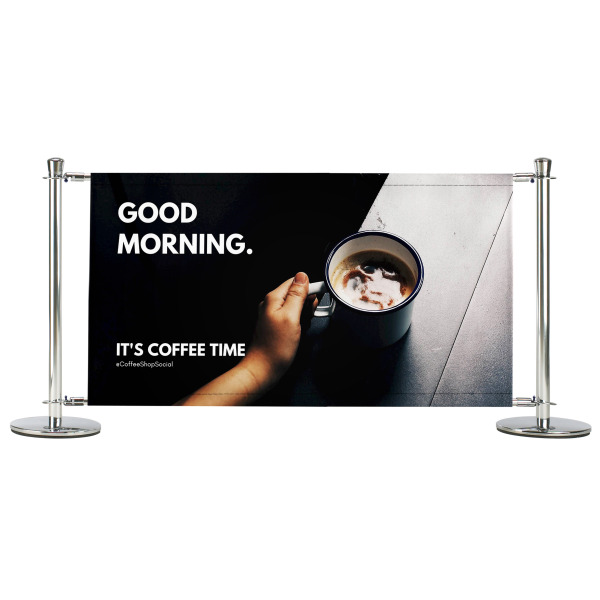 It's Coffee Time - Pre-Designed Coffee Shop Cafe Barrier Banner