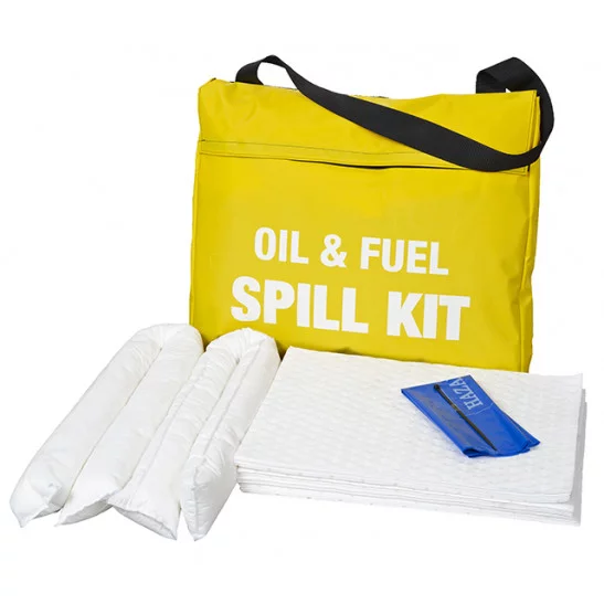 25 Litre Oil and Fuel Spill Kit in Yellow Shoulder Bag