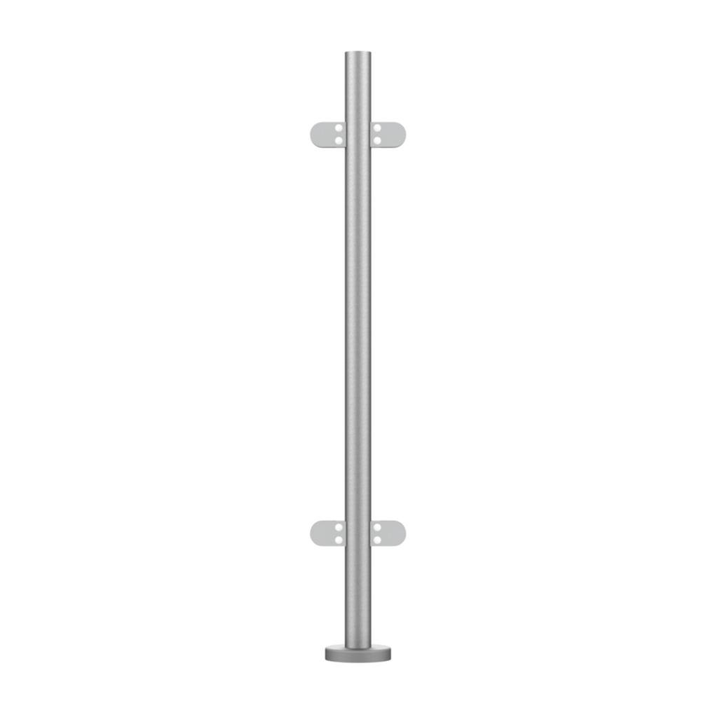 48.3mm Mid Rail with Welded Base & Cover4 x Clamps, Without Top, 1100mm high