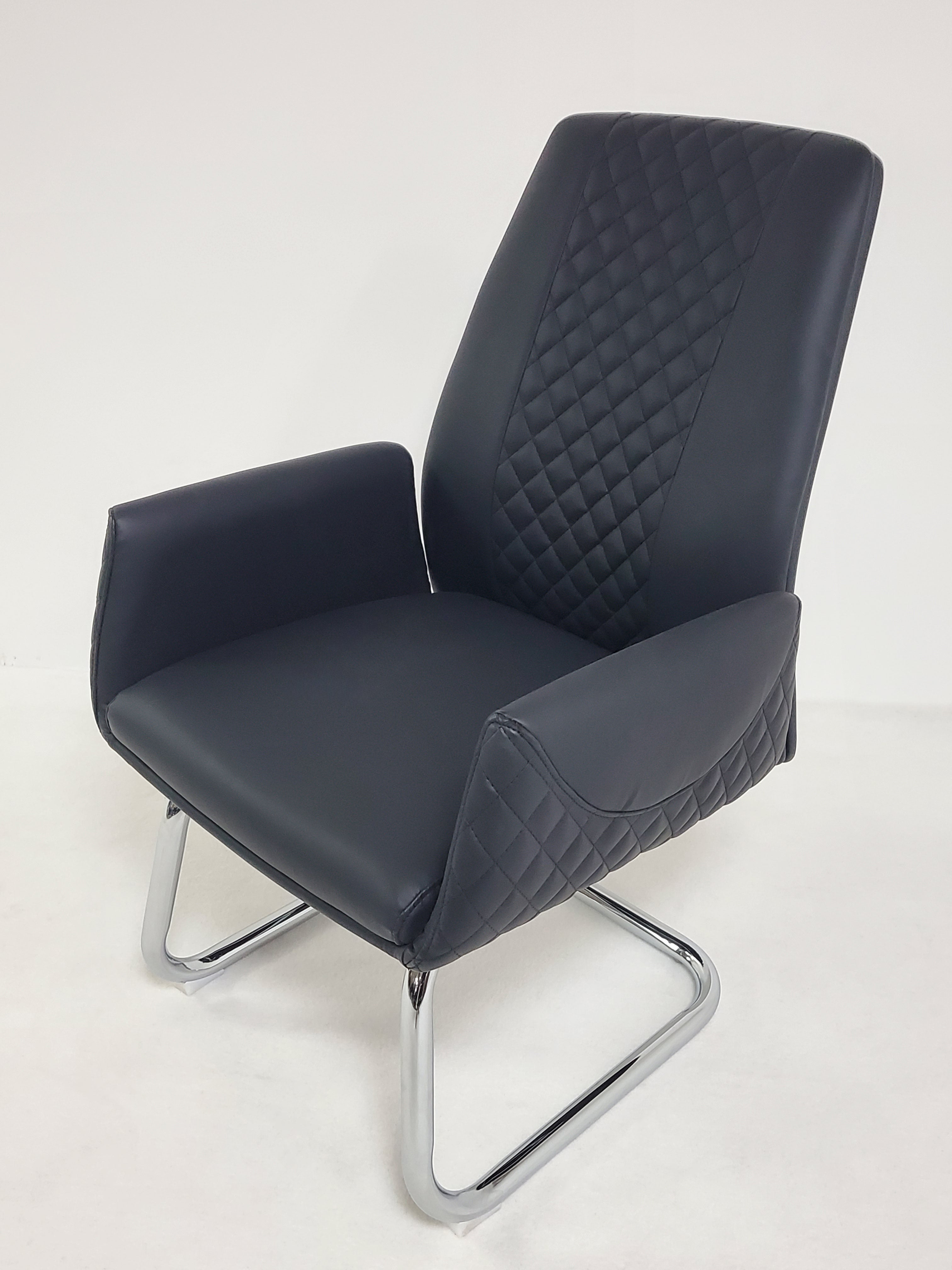 Providers Of Modern Black Leather Meeting Room Chair - DL205C Huddersfield