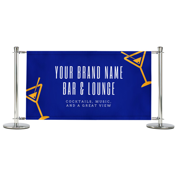 Cocktail Bar - Pre-Designed Bar Cafe Barrier Banner
