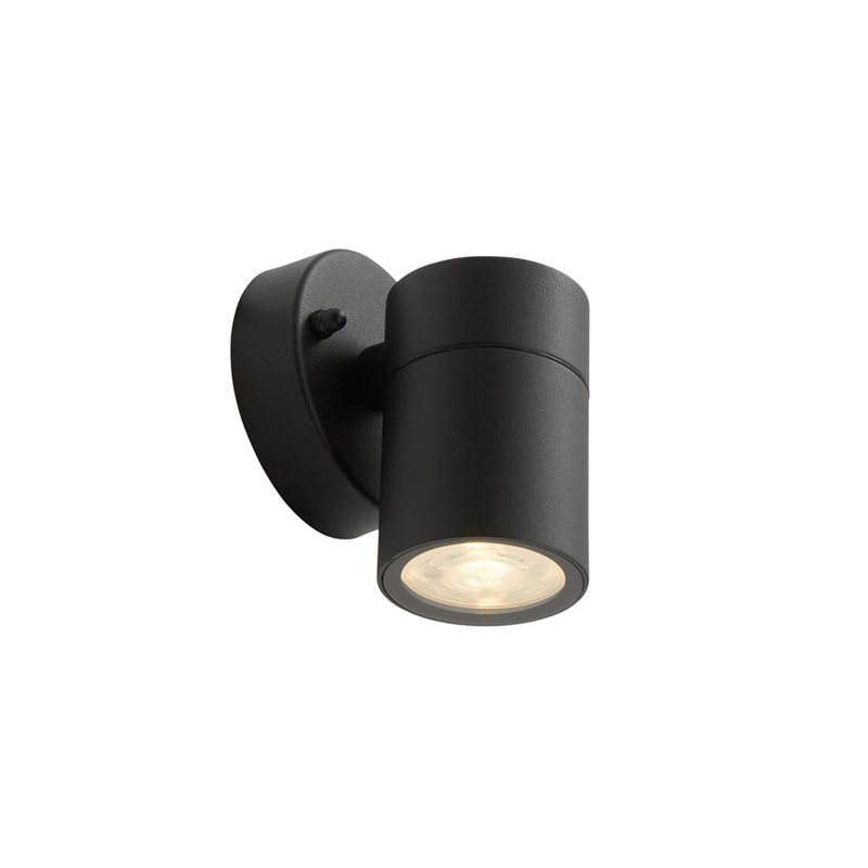 Ansell Acero Directional Without PIR GU10 Wall Light Black