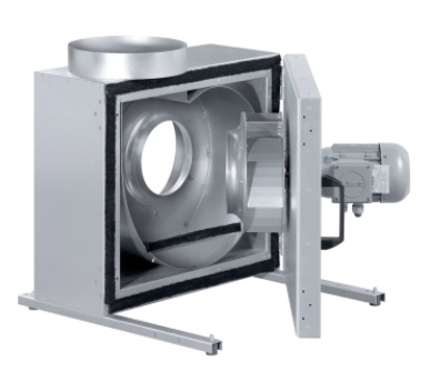 KBR/F 355E4 Centrifugal smoke extraction box fan 400°C x 2hours, insulated. 3,500m³/h