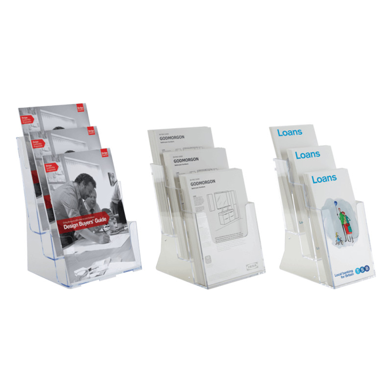 Three Tier Leaflet or Brochure Holder Portrait