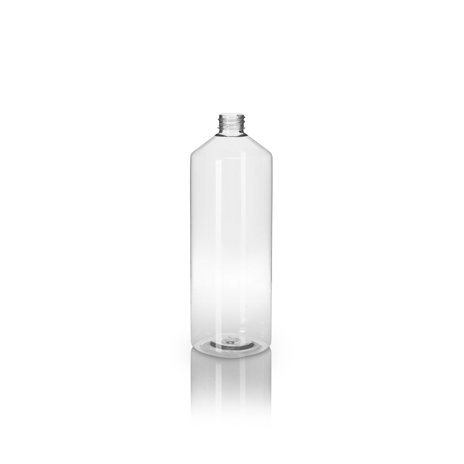 1Ltr Clear PET 30% PCR Cylindrical Bottle