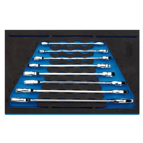 Draper 63524 8 Piece Open Ended Spanner Set In 1/4 EVA Drawer Insert Tray