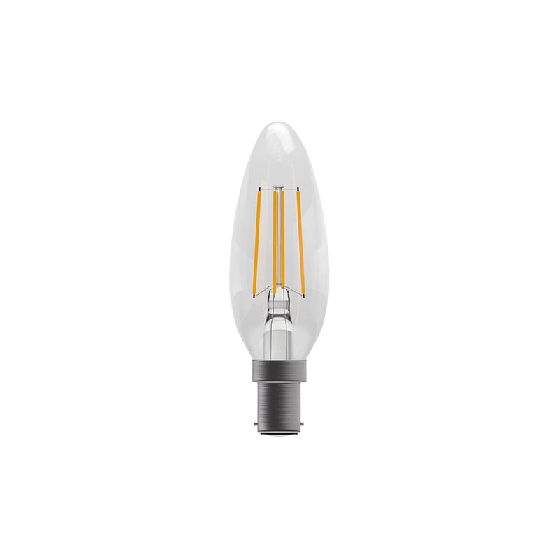 Bell Non-Dimmable Clear LED Filament Candle B15 2700K 3.3W