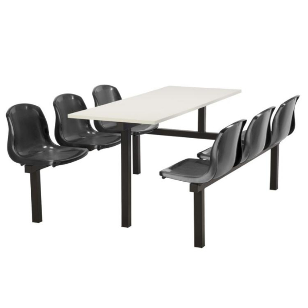 CU90 - 6-Seater Harvey Canteen Unit - 1 Way Access, Black, White