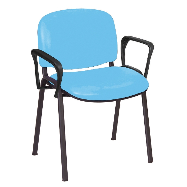 Galaxy Visitor Chair With Arms - Sky Blue