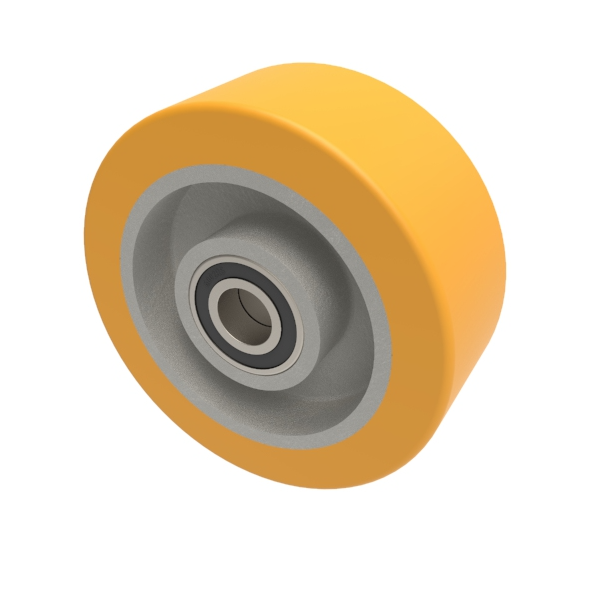 Polyurethane Aluminium 100mm Ball Bearing Wheel 250kg Load