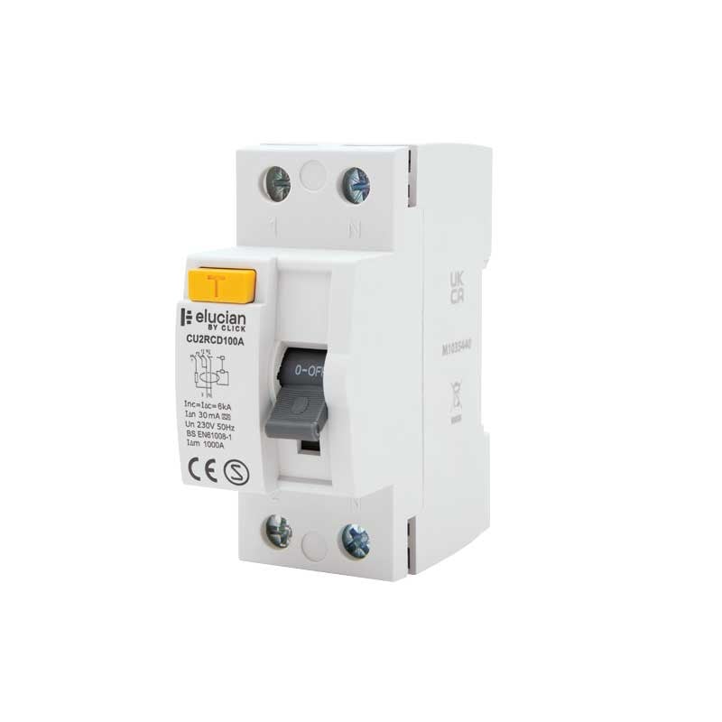 Click Elucian 2 Pole 100A 30mA RCD