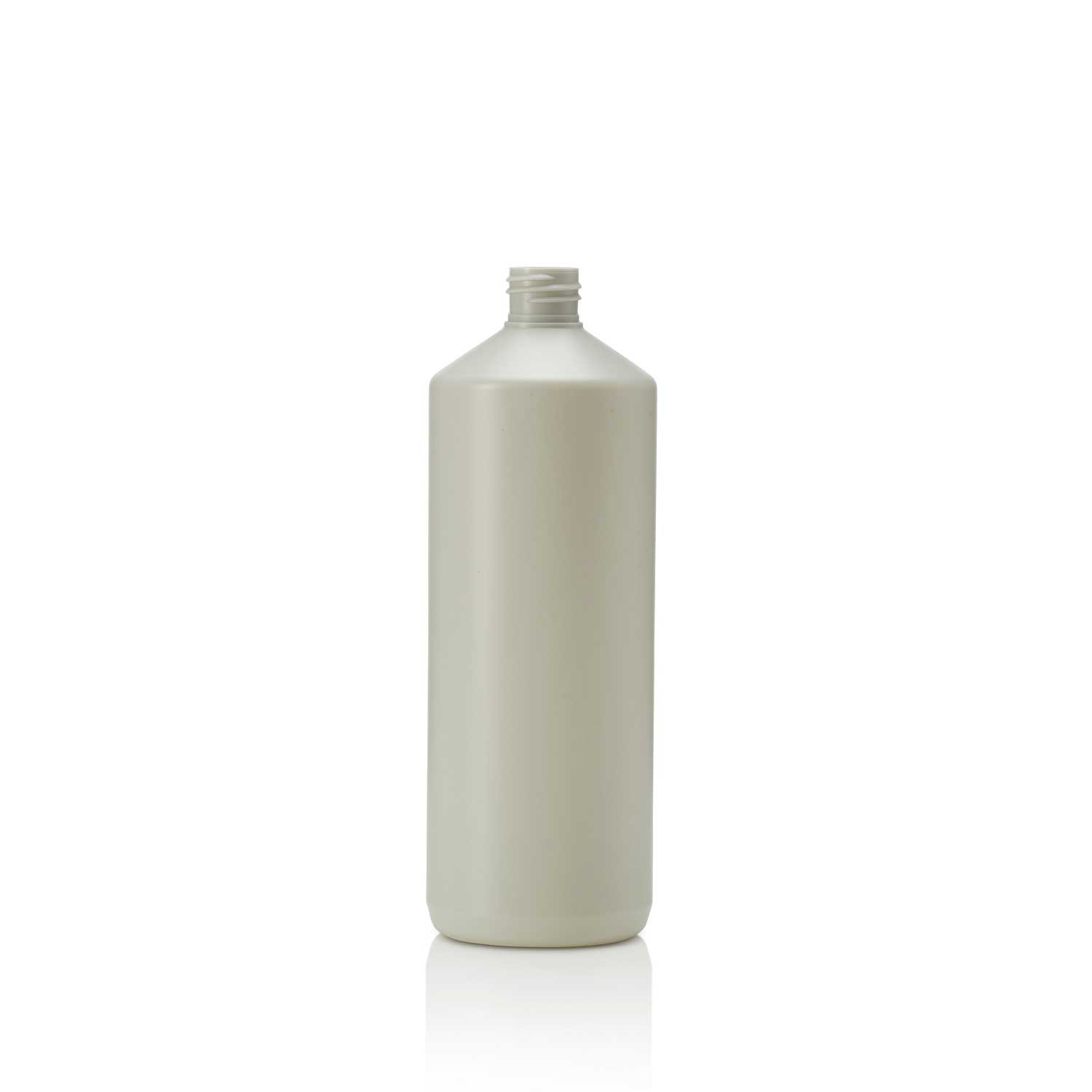 1Ltr Natural rHDPE Cylindrical Bottle