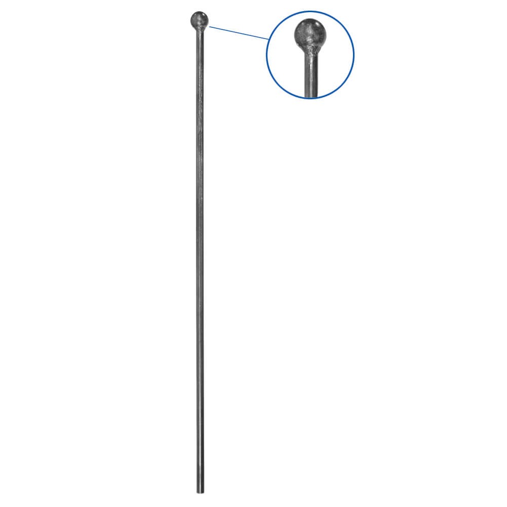 35mm Sphere Welded to Bar - H 400mm 16mm Round Bar