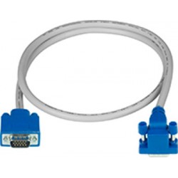 VEXT-DAS-50-MM - VGA Down Angled Straight Cable 90-Degree Connector WUXGA 50 ft 15HD Male - 15HD Male Gray